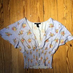 Forever 21 Floral Crop Top - Size M